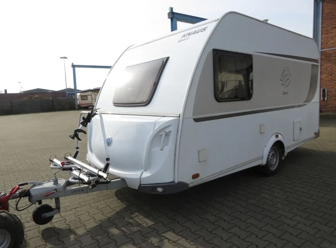 Wohnwagen Knaus Sport 400 mit Mover, Fahrradträger